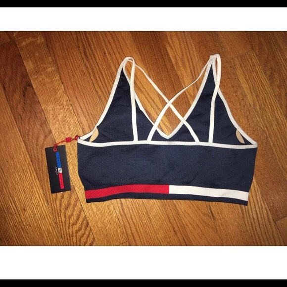 Tommy Hilfiger Blue L Sports Bra Women’s TP81651T - Picture 2 of 2